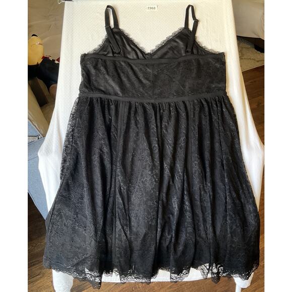 Torrid Women Dress 2 Black Nylon Polyester Floral Fit & Flare Lace Sleeveless - Picture 9 of 9